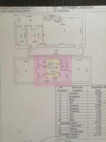 Apartament cu 3 camere semidecomandat în Bragadiru
