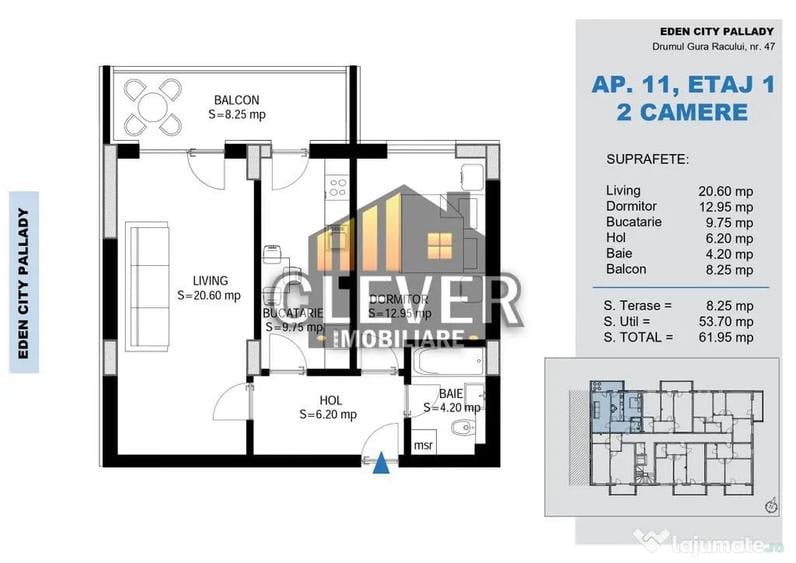 2 Camere Decomandat | 62 mp | Theodor Pallady | Metrou te... - 3