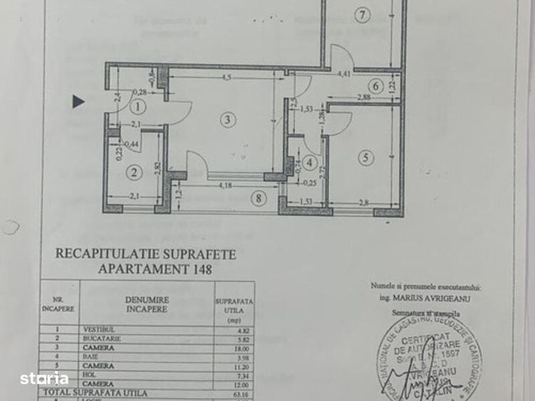 Apartament cu 3 camere în Obor