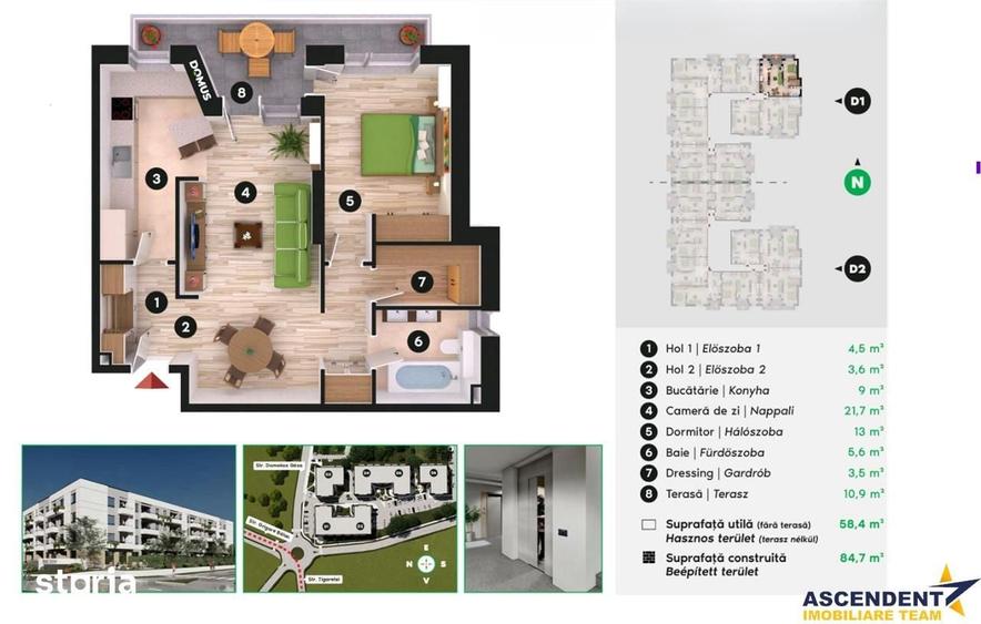 Apartament cu 2 camere în Central