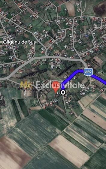 Teren de 6500 mp, în Gliganu de Sus