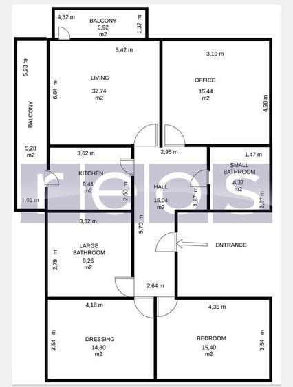 Apartament cu 4 camere decomandat, mobilat în Primăverii