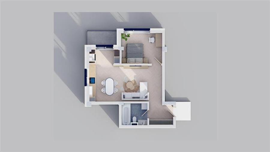 Apartament cu 2 camere decomandat în Rediu