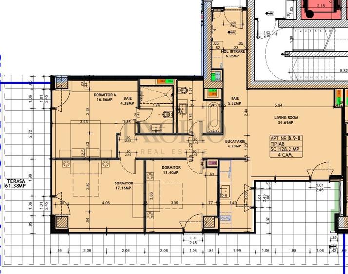 Apartament cu 4 camere, mobilat în Floreasca