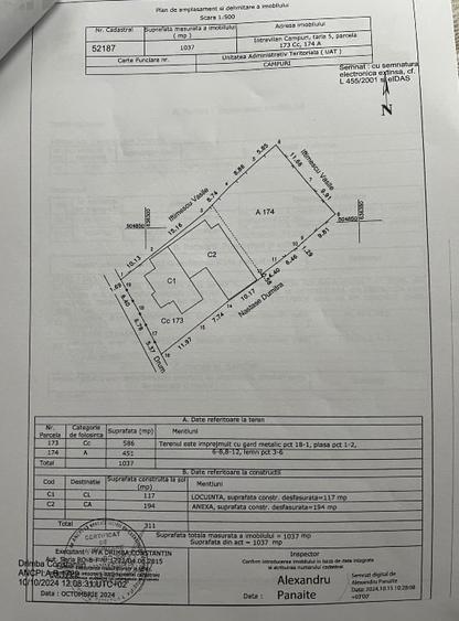 Casă individuală cu 4 camere cu Teren 1037 Mp în Câmpuri