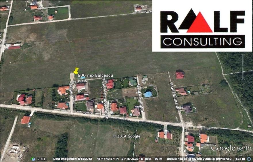 Teren Construcții intravilan de 971 mp, în Dumbrăvița