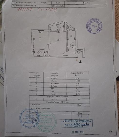Apartament cu 2 camere semidecomandat în Viziru 1