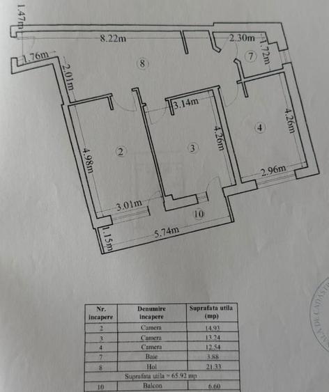 Apartament cu 3 camere decomandat, mobilat în Otopeni