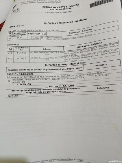Casă cu 2 camere cu Teren 1000 Mp în Nuci