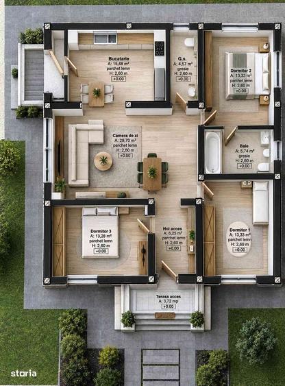Casă cu 4 camere cu Teren 470 Mp în Oncea