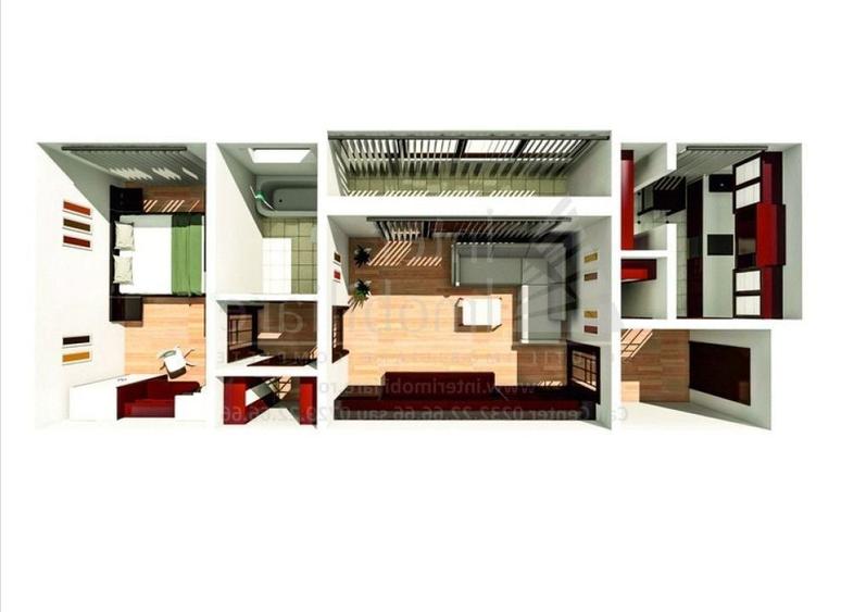 Apartament cu 2 camere semidecomandat în Podu Roș