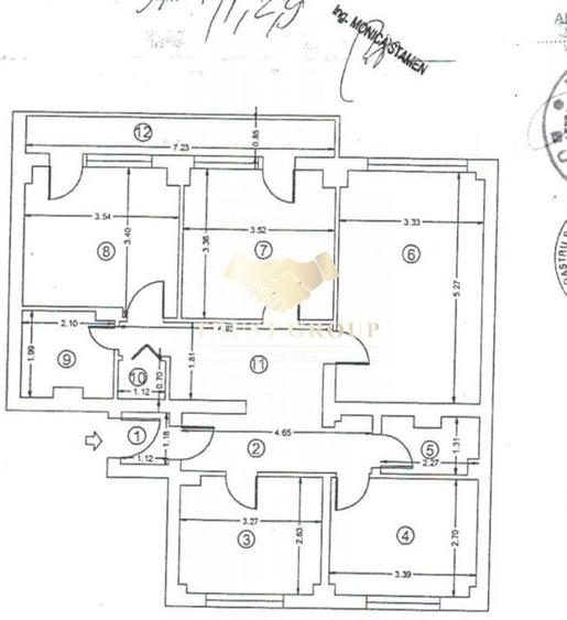 Apartament cu 4 camere decomandat în Grădina Icoanei
