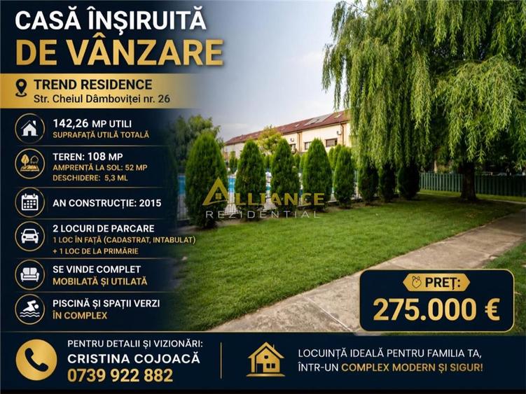 TREND RESIDENCE Vila Insiruita P+1+M 4 Camere 2 Bai Mobilata si Utilata +2 Parca - 1