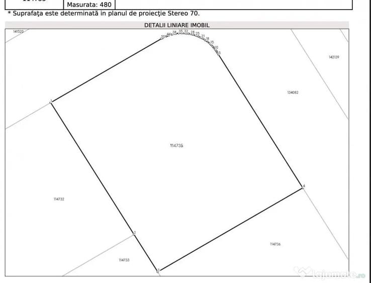 480 mp teren intravilan Plevnei 20,3 front stradal si 19,3 u - 2