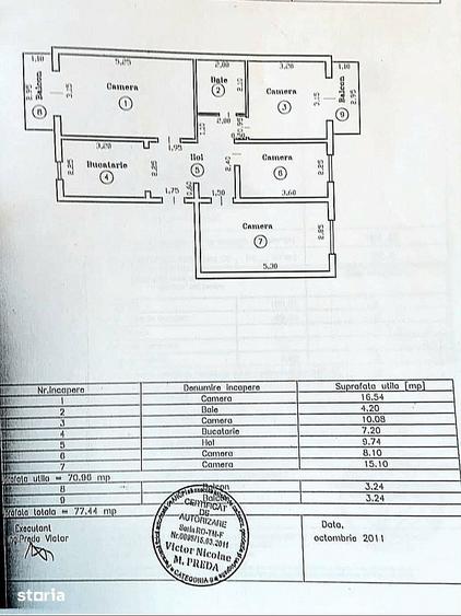 Apartament cu 4 camere decomandat în Sud