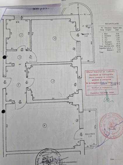 Apartament cu 2 camere decomandat în Central