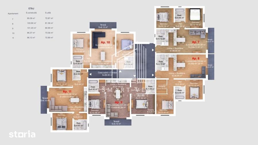 Apartament cu 3 camere decomandat în Titulescu