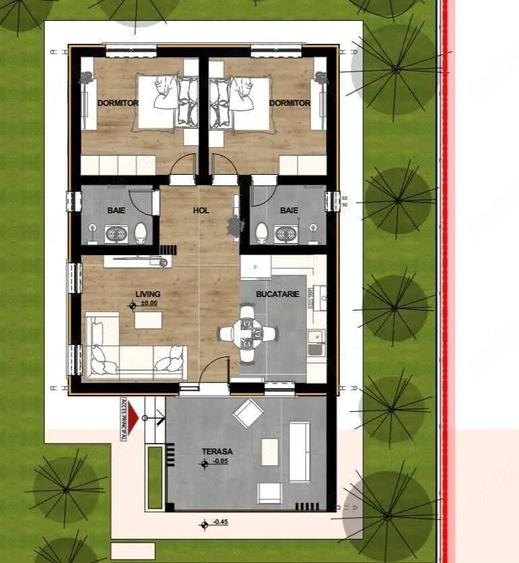 Casa la cheie - 100 mp teren 350 mp Bradu Arges - 3
