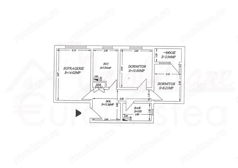 Apartament cu 3 camere decomandat în Ultracentral