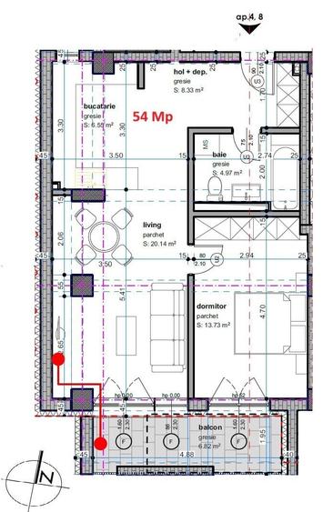 Apartament cu 4 camere decomandat în Șagului