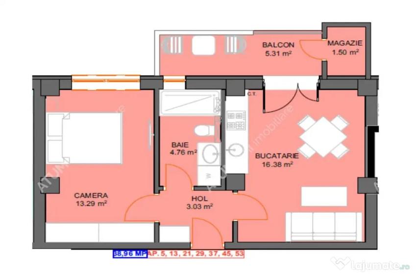 Apartament 2 camere balcon parcare si camara zona Doamna Sta - 2