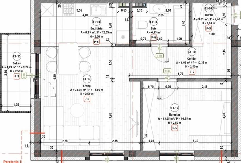 Apartament cu 2 camere decomandat în Moșnița Veche
