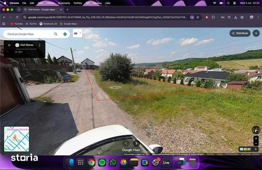 Teren de 1000 mp, în Corunca