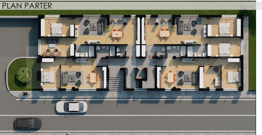 Apartament 3 camere, 65mp, bloc nou, zona Giulia - 2