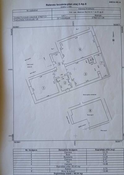 Apartament cu 2 camere decomandat în Malnaș