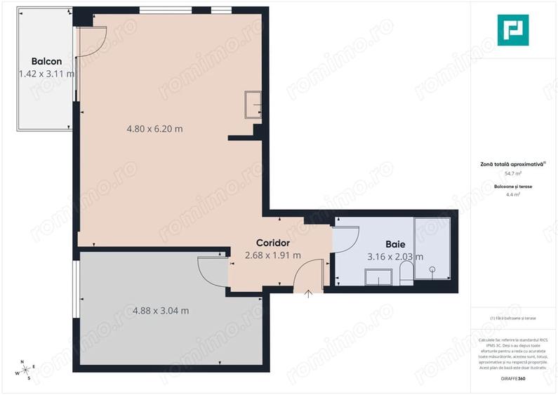 Apartament cu 2 camere în Tipografilor