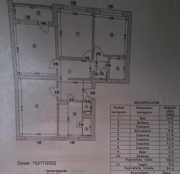 Apartament cu 4 camere decomandat în Berceni