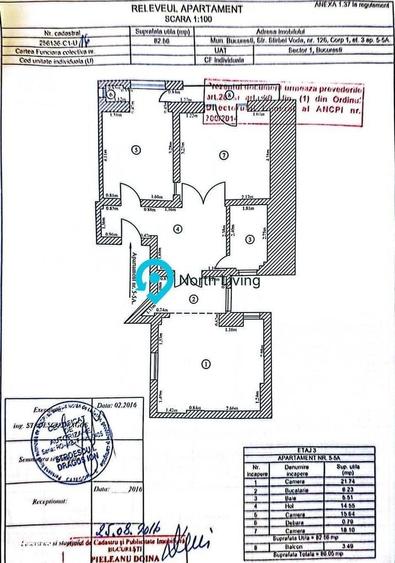 Apartament cu 3 camere în Știrbei Vodă