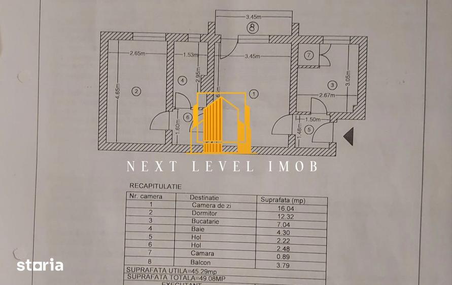 Apartament cu 2 camere în Mărășești