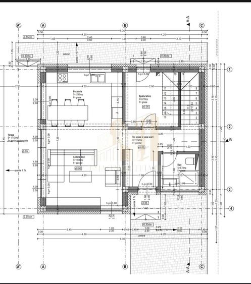 Casă cu 4 camere decomandat cu Teren 417 Mp în Tărlungeni