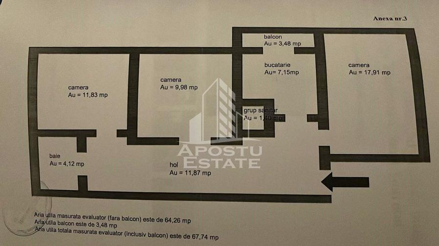 Apartament cu 3 camere, decomandat, zona Soarelui, Timisoara - 16
