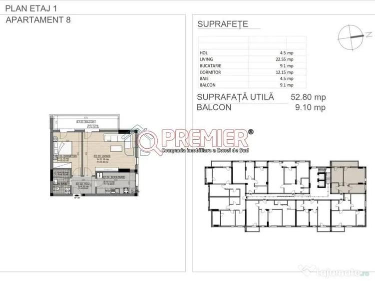 2 Camere - Str. Odei - Brancoeanu - Etaj 1/7 - 2