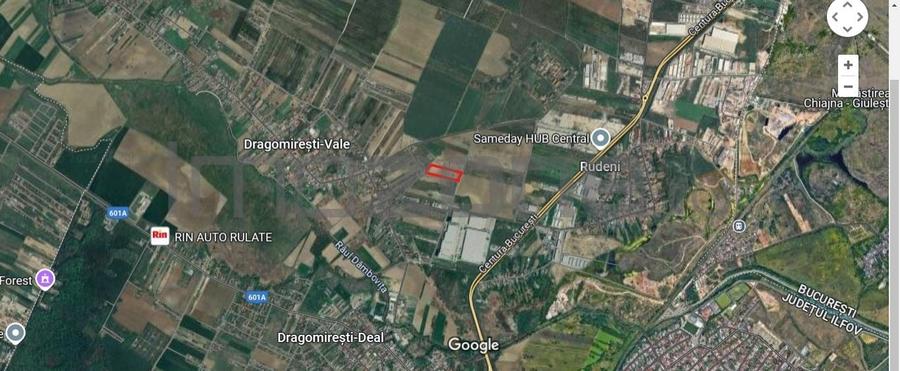 Dragomiresti Valea - Langa Centura, teren 15.600 mp, 35E/mp - 2