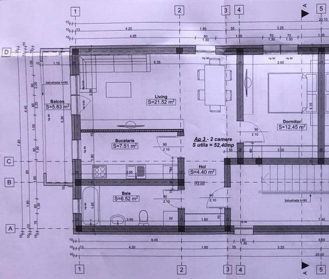 Giroc - Ap 2 cam - Su:52,6mp - Centrala proprie - Bloc nou - 6