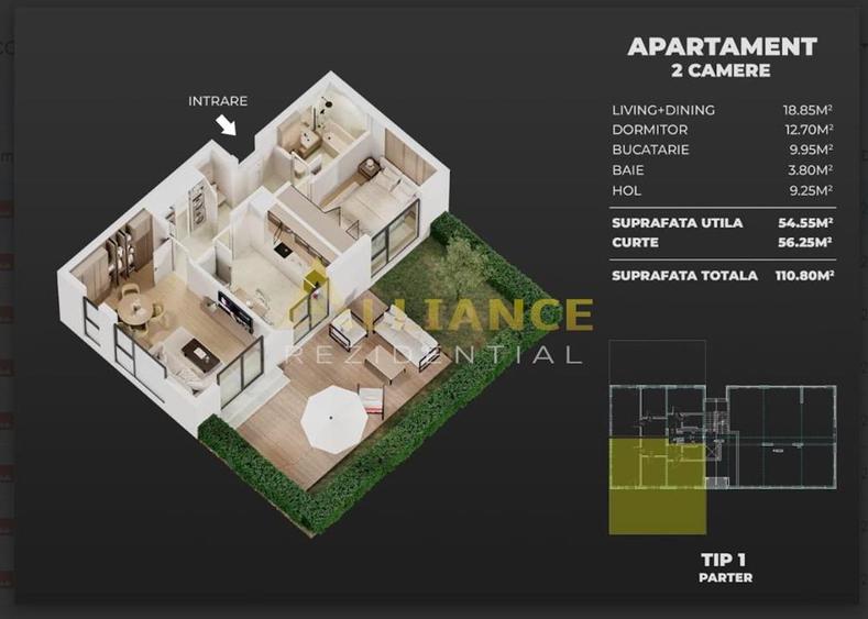 Soseaua Leordeni Ap 2 Camere + Gradina - 2