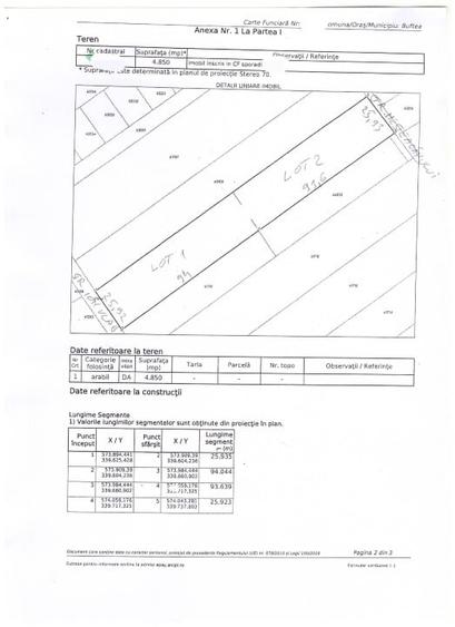 Vând teren intravilan in Buftea  2 loturi de 2400mp  fiecare - 3