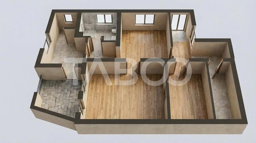 Casa individuala 3 camere garaj si teren liber 207 mp Trei Stejari - 8