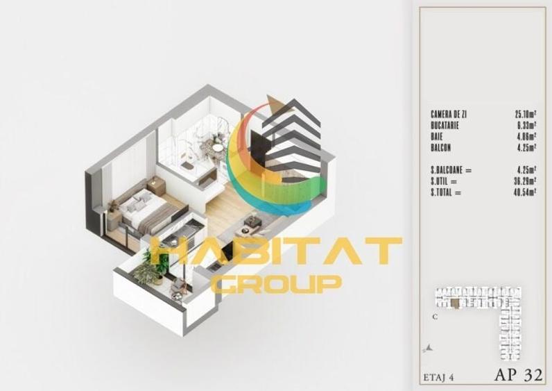 Garsoniera Pallady Noua lux decomandata gata de mutare - 10