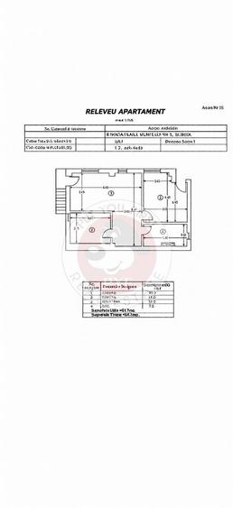 Chitila | 2 camere | 65mp | Semidecomandat | B12814 - 1