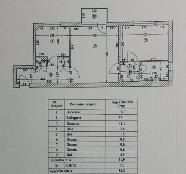 Vand apartament cu 2 camere Rovine - 2