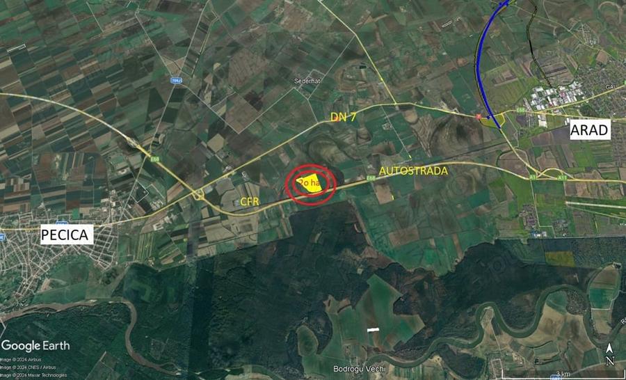20 ha teren arabil intre Arad si Pecica - 2