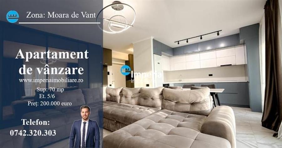 Apartament 2 cam,  open space, de vanzare zona Podul de Fier - Moara de Vant - 1