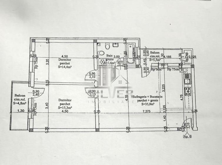 Apartament cu 3 camere/70mp/parcare/zona Somesului. - 2