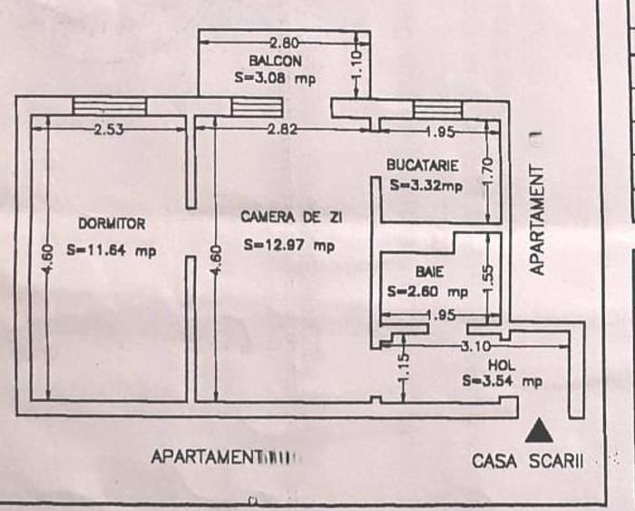 zodiac,2 camere cu balcon,etaj 3 - 1