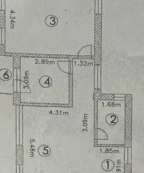 Apartament cu 3 camere decomandat în Mărăști