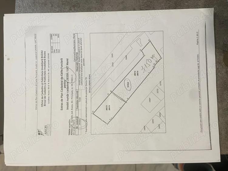 Teren de 2383 mp, în Merei
